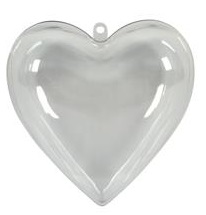 CUORE PLASTICA TRASPARENTE CM8